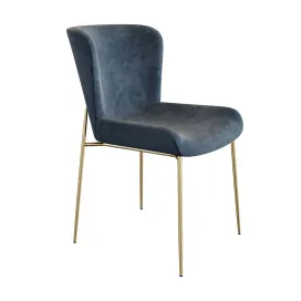 Westwing Collection Sedia Imbottita inVelluto GrigioTess